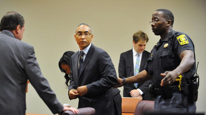 JULY 1, 2015 DECATUR DeKalb CEO Burrell Ellis is led out of the courtroom after he was found guilty on 4 counts in his retrial before Superior Court Judge Courtney Johnson Wednesday, July 1, 2015. KENT D. JOHNSON /KDJOHNSON@AJC.COM