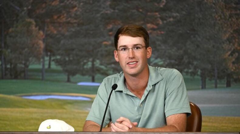 Georgia Tech's Andy Ogletree meets the press Monday at his first Masters.