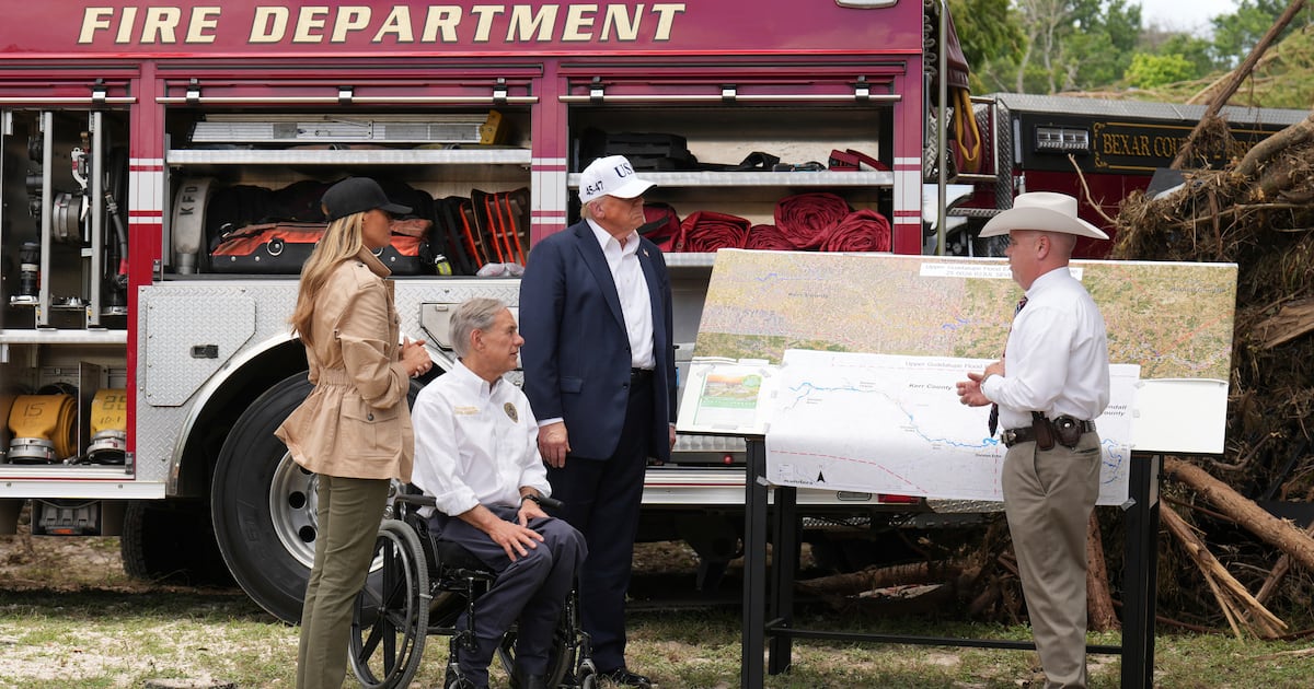 Trump tours Texas flood damage as the disaster tests his pledge to do away with FEMA