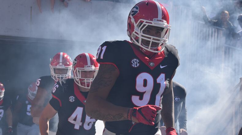 Georgia outside linebacker Chauncey Manac (91)
(Photo by Steven Colquitt)