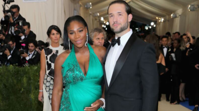 NEW YORK, NY - MAY 01: Serena Williams (L) and Alexis Ohanian attend the "Rei Kawakubo/Comme des Garcons: Art Of The In-Between" Costume Institute Gala at Metropolitan Museum of Art on May 1, 2017 in New York City. (Photo by Neilson Barnard/Getty Images)
