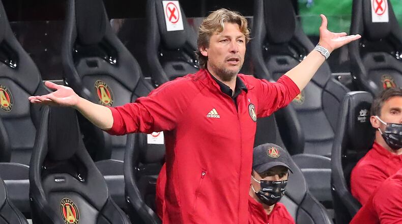 Atlanta United head coach Gabriel Heinze.    “Curtis Compton / Curtis.Compton@ajc.com”