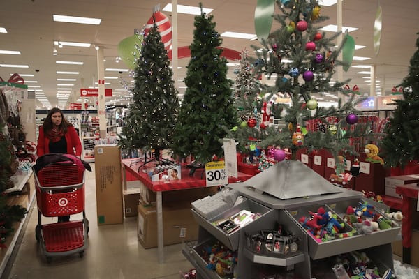 CHICAGO, IL - DECEMBER 13:  Christmas items are offered for sale at a Target store on December 13, 2017 in Chicago, Illinois. Target announced today it will acquire Shipt, a same-day delivery company, for $550 million. The retailer said the purchase will allow customers to receive same-day delivery of merchandise from about half of all Target stores beginning in early 2018 and the majority of the companys stores by the end of 2018.  (Photo by Scott Olson/Getty Images)