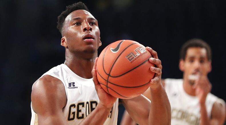 Georgia Tech guard Josh Okogie shoots a free throw against the Southern Jaguars in an NCAA college basketball game at McCamish Pavilion on Monday, Nov. 14, 2016, in Atlanta. Curtis Compton/ccompton@ajc.com