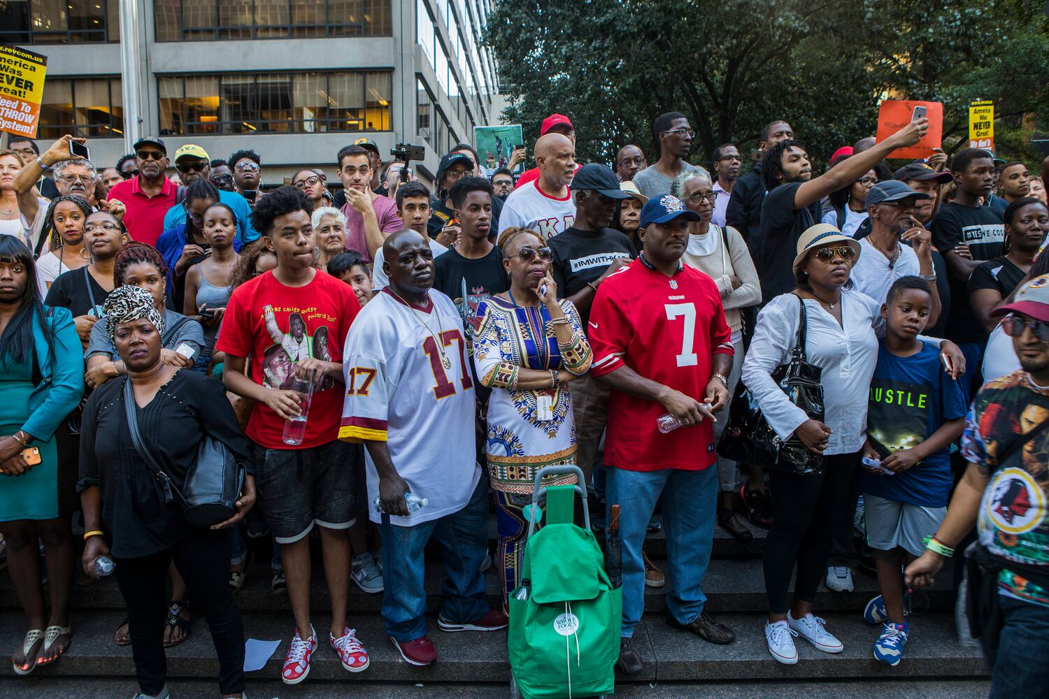 Photos: Colin Kaepernick supporters rally at NFL offices