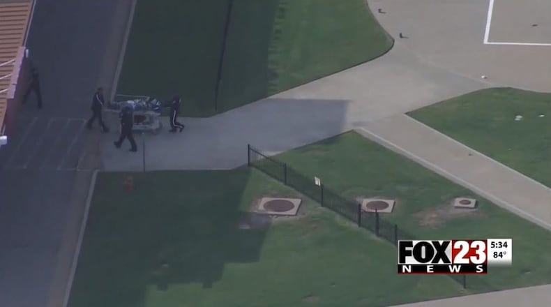 Investigators say a 14-year old boy in Luther, Oklahoma, stabbed a 14-year old girl nearly a dozen times on the first day of school because she did not return his romantic feelings.