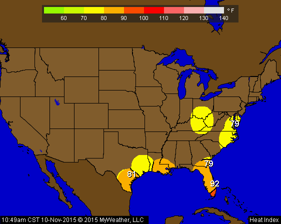 USA Heat Index