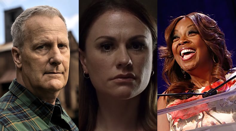 Jeff Daniels is starting production in the film "A Man in Full," Anna Pacquin is in the TV series "A Friend of the Family" on Peacock and Star Jones is now the judge on "Divorce Court." PUBLICITY PHOTOS