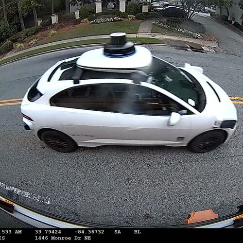 Waymo autonomous vehicles operate across 65 square miles inside I-285 and have been involved in six incidents with Atlanta Public School buses since May. Waymo issued a recall because of their cars briefly stopping or slowing down before continuing forward while a bus was stopped and flashing its lights. (Courtesy of Atlanta Public Schools)