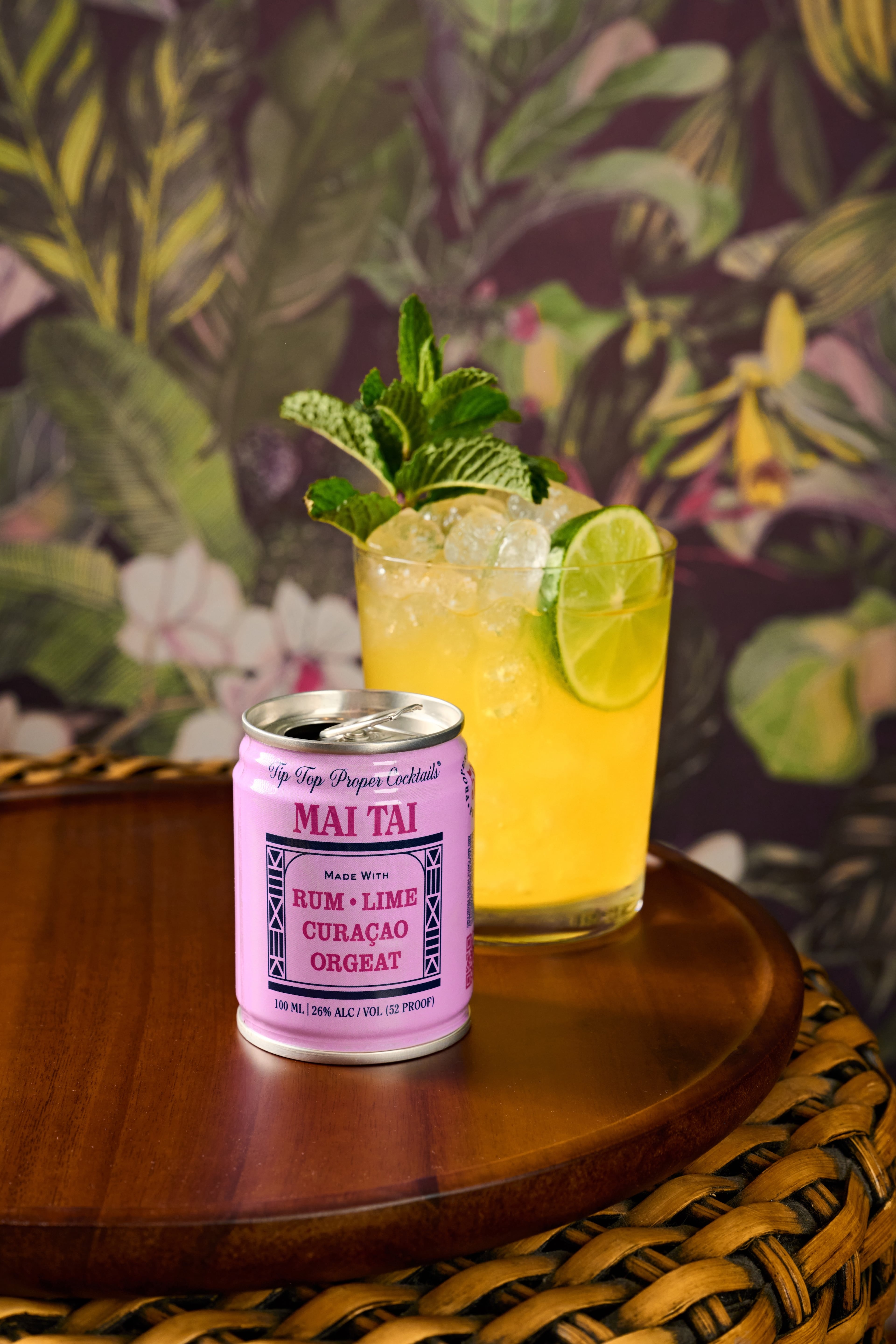 Pop the top of an Atlanta-made Tip Top Proper Cocktails can and pour over ice to serve up a little tropical escape. (Courtesy of Tip Top Proper Cocktails)