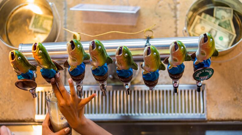 SweetWater is one of the local breweries represented at Mercedes-Benz Stadium. FILE