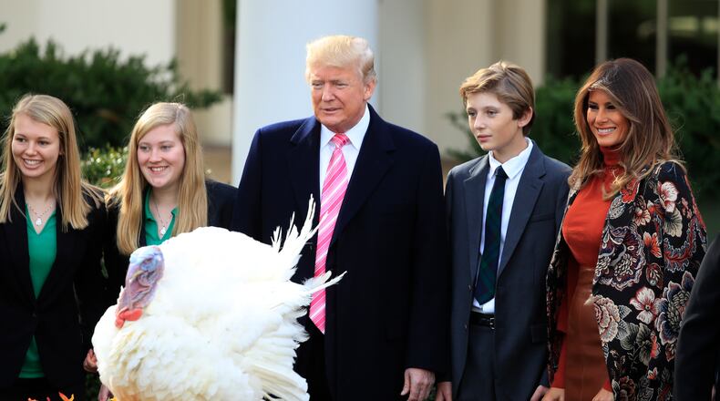 Pardon my giant turkey. (AP Photo/Manuel Balce Ceneta)