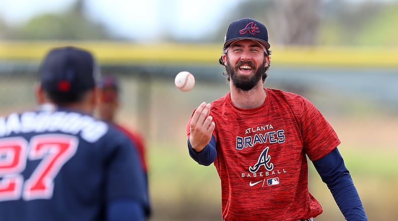 Braves shortstop Braden Shewmake suffered an unlucky injury: On a collision with a teammate in left field, Shewmake tore his PCL. Within days, the Braves called up Vaughn Grissom because they needed an infielder after Orlando Arcia injured his hamstring. (Curtis Compton file photo)