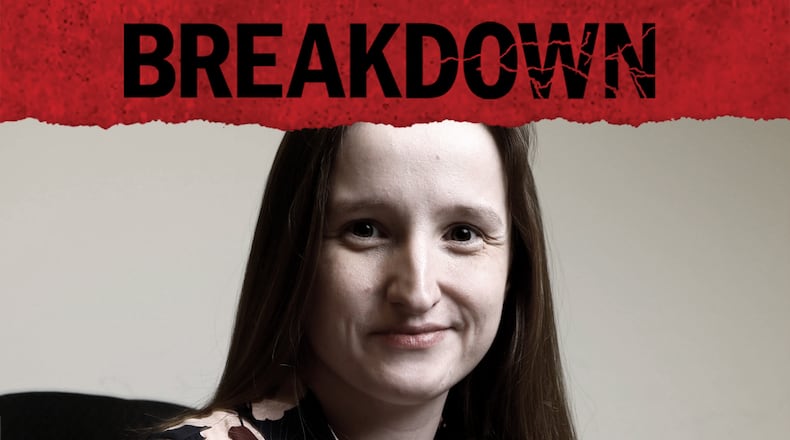 Emily Kohrs, forewoman of the Fulton County special purpose grand jury, talks with the hosts of The Atlanta Journal-Constitution's "Breakdown" podcast about the panel's investigation of possible criminal meddling with the 2020 presidential election. (Miguel Martinez/miguel.martinezjimenez@ajc.com)