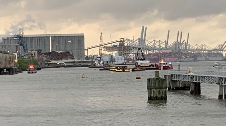 A recovery continues for a missing man after a boat capsized in the Savannah River. (Image: Savannah Fire Department)