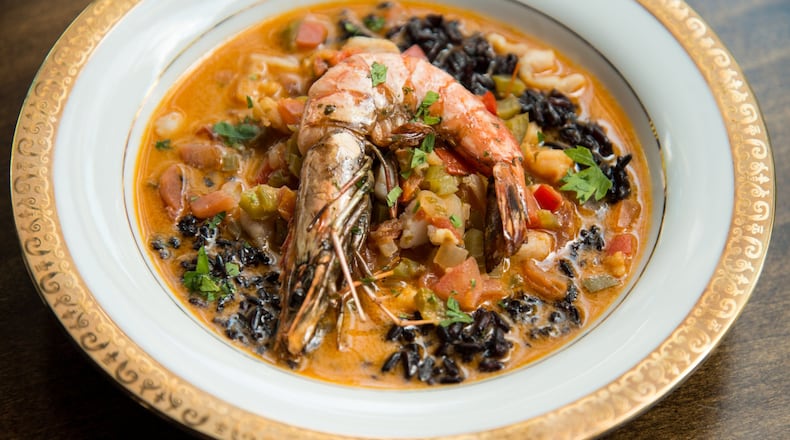 Brazilian Bahia Moqueca shrimp and red snapper seafood stew. Photo Credit- Mia Yakel. Styling Credit- Chef Tara Mayfield.