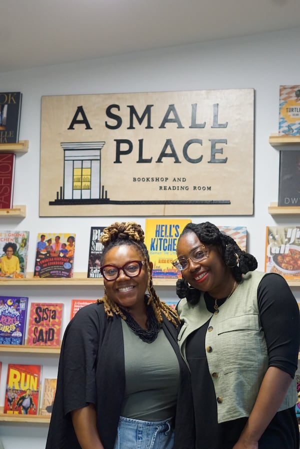 Jasmine Okafor (left) and Enkeshi El-Amin are longtime friends and owners of the Avondale Estates bookstore A Small Place. (Courtesy of A Small Place Bookshop)