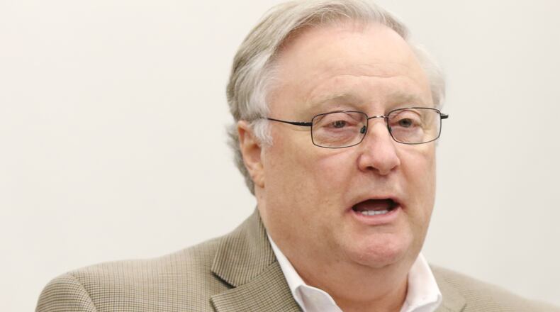 Jim Beck, commissioner of the Georgia Insurance Department, speaks at a press conference about an insurance fraud bust in March. EMILY HANEY / emily.haney@ajc.com