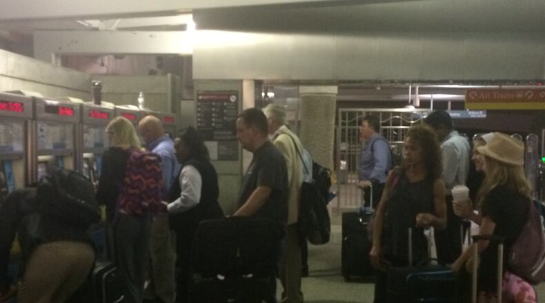 The ticket machine lines were long at MARTA's North Springs station around 7 a.m. Monday
