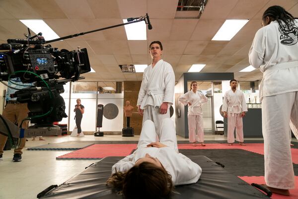 Cobra Kai. Tanner Buchanan as Robby Keene in Cobra Kai. Cr. Curtis Bonds Baker/Netflix © 2021

