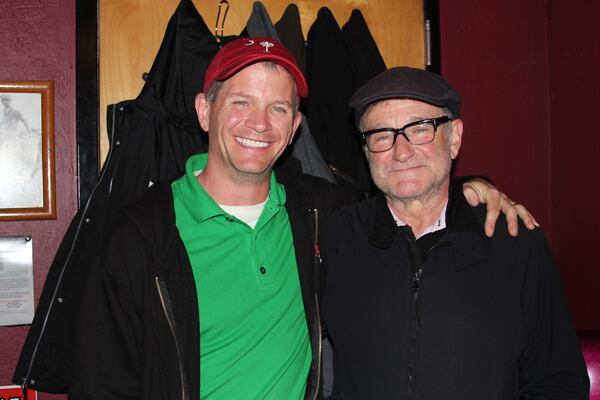 Robin Williams did a show at Laughing Skull Lounge in 2013. Here he is with the club owner Marshall Chiles. CONTRIBUTED