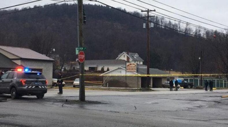 The car wash in Melcroft, Penn., where four people were killed in an ambush early Sunday monring.