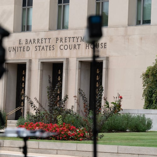 The E. Barrett Prettyman U.S. Federal Courthouse, is seen Wednesday, Sept. 23, 2026, in Washington. (AP Photo/Jose Luis Magana)