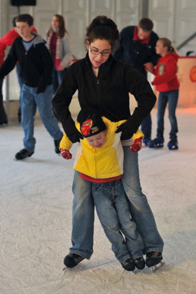 Ice skating at Centennial Park