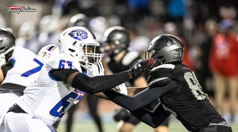 3-star Peachtree Ridge OL prospect Dennis Uzochukwu has seen a rapid rise in his game. He didn't play football until his 10th grade year. He didn't play the offensive line until his junior year.
He's committed to Georgia State, but he now has an offer from UGA. (Jeff Sentell/ DawgNation)