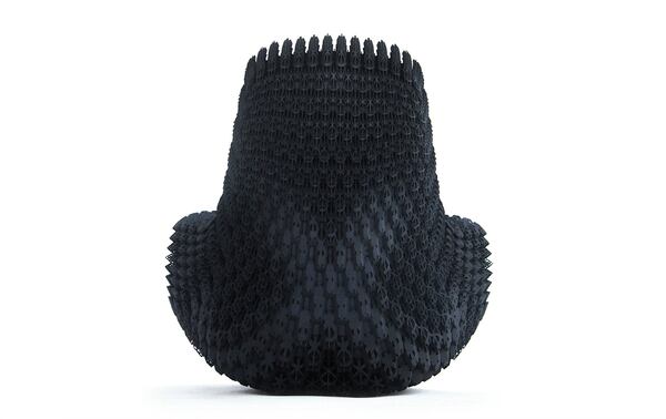“Soft Gradient Chair” in thermoplastic polyurethane by Joris Laarman. CONTRIBUTED BY JORIS LAARMAN LAB