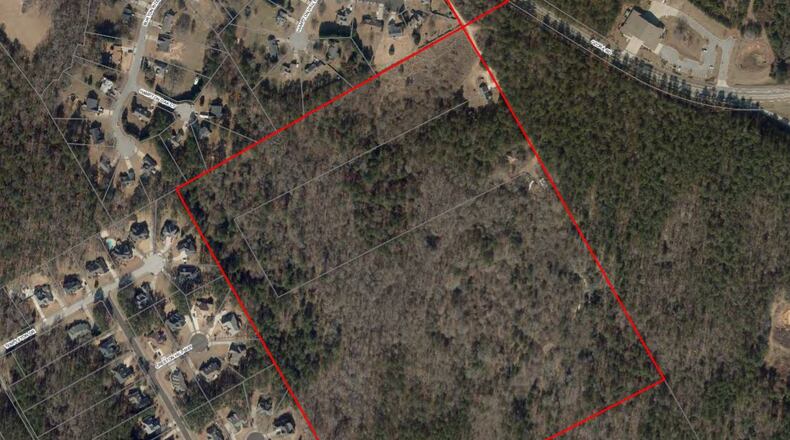 The Loganville-area site of a proposed "solid waste transfer station." (Via Gwinnett County planning documents)