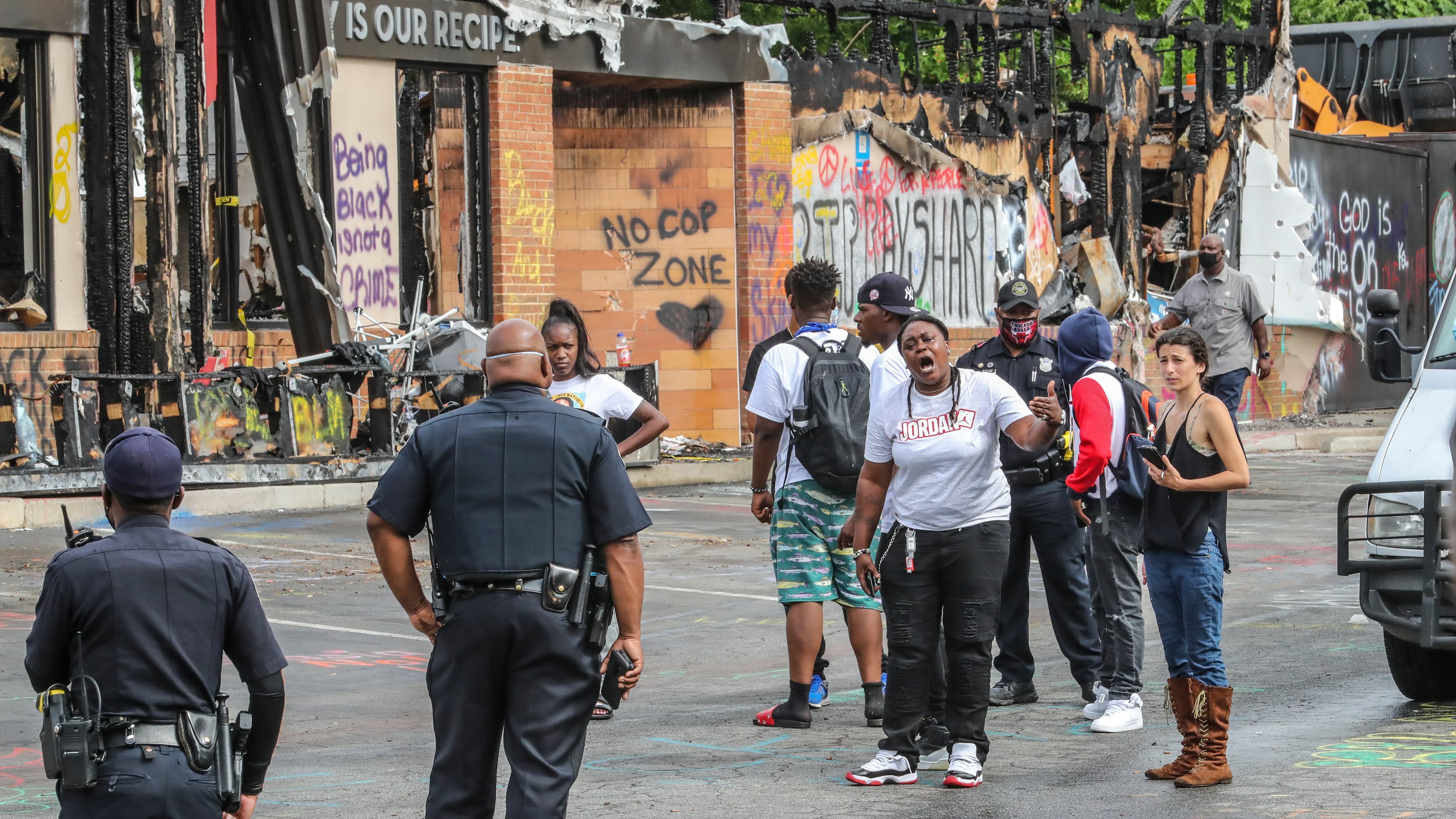 In July 2020, large protests began around the Wendy’s near University Avenue and Pryor Road in Atlanta following the shooting death of Rayshard Brooks outside the restaurant. It was here where on July 4, 2020, an SUV carrying 8-year-old Secoriea Turner was shot at after going around a barricade. The third grader was struck in the back and died. (John Spink/AJC 2020)