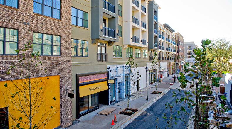 Avalon in Alpharetta features high-end apartments above retail shops. JONATHAN PHILLIPS / SPECIAL