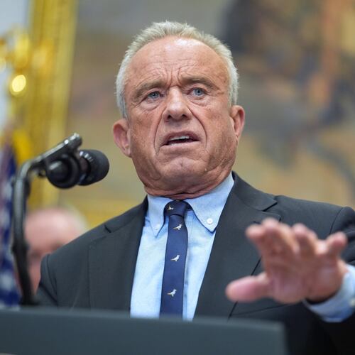 Secretary of Health and Human Services, Robert F. Kennedy, Jr., speaks during an event on prescription drug prices in the Roosevelt Room of the White House, Friday, Dec. 19, 2025, in Washington. (AP Photo/Evan Vucci)