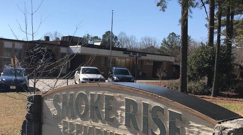 The current Smoke Rise Elementary School, at 1999 Silver Hill Road in Stone Mountain. The school’s new building is being built within 2,000 feet of a hazardous materials manufacturer. (Marlon A. Walker / marlon.walker@ajc.com)