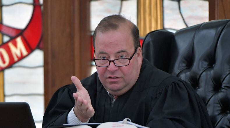 November 26, 2018 Ocilla - Chief Judge of the Tifton Circuit Bill Reinhardt speaks during Monday’s hearing at Irwin County Courthouse. Reinhardt said he isn’t prepared to agree to a change of venue for the trial, which is scheduled to begin April 1, 2019. HYOSUB SHIN / HSHIN@AJC.COM
