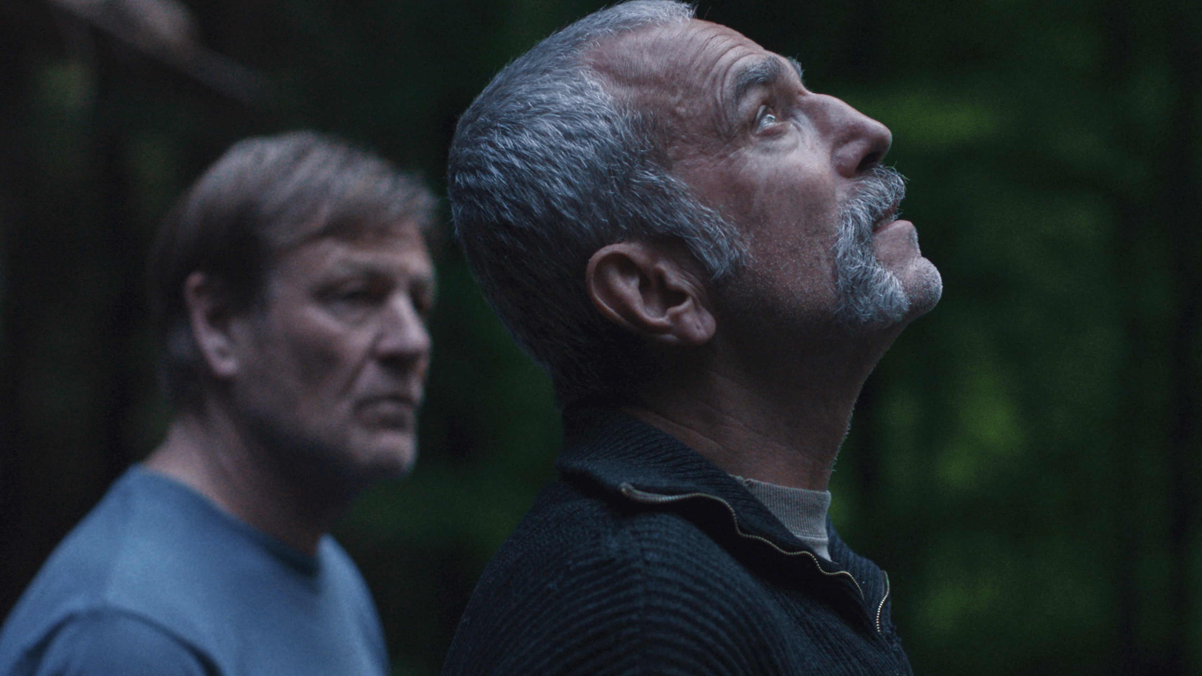 This image released by Focus Features shows Sean Bean, left, and Daniel Day-Lewis in a scene from "Anemone." (Focus Features via AP)
