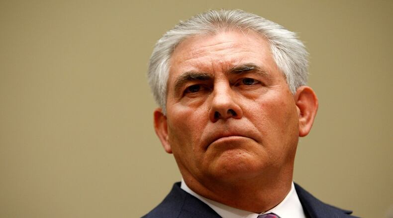 WASHINGTON - JANUARY 20: ExxonMobil Corporation Chairman and CEO Rex Tillerson testifies during a hearing before the Energy and Environment Subcommittee of the House Energy and Commerce Committee January 20, 2010 on Capitol Hill in Washington, DC. The subcommittee held a hearing to examine the merger of ExxonMobil and XTO. (Photo by Alex Wong/Getty Images)