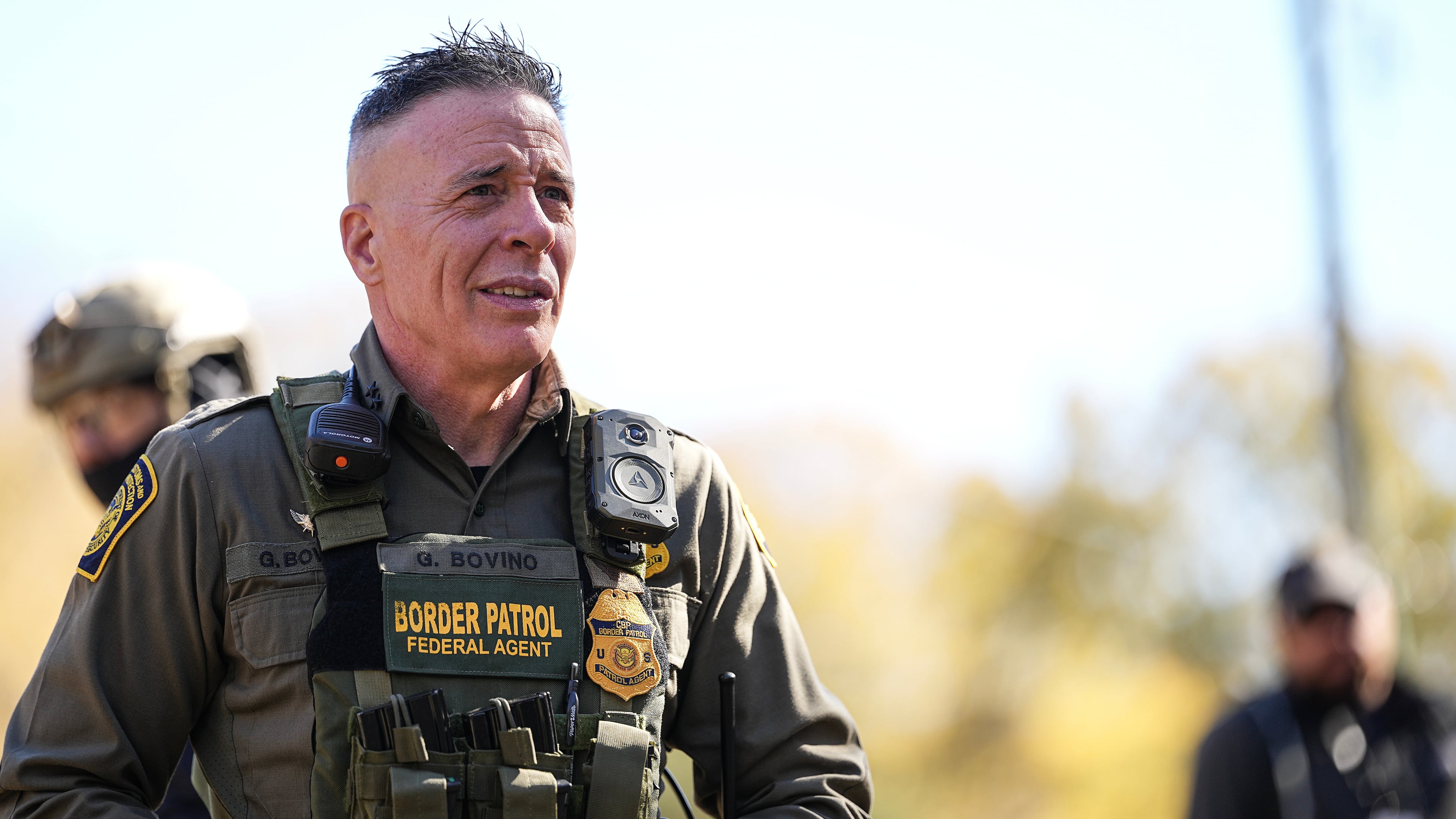 U.S. Border Patrol Commander at large Gregory Bovino looks on, Monday, Nov. 17, 2025, in Charlotte, N.C. (AP Photo/Matt Kelley)