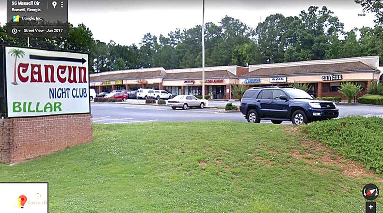 The Cancun Bar & Grill is one of two restaurants scheduled to go before the Roswell City Council on April 8 for hearings whether to revoke or suspend their alcohol licenses. GOOGLE MAPS