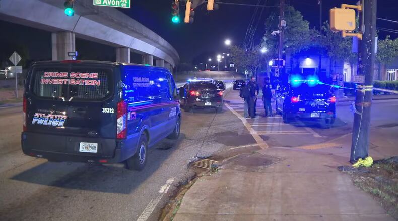 Atlanta police investigate a fatal shooting Wednesday on Lee Street. (Channel 2 Action News)