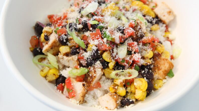 A bowl from Grub Fresh Bowls and Wraps.