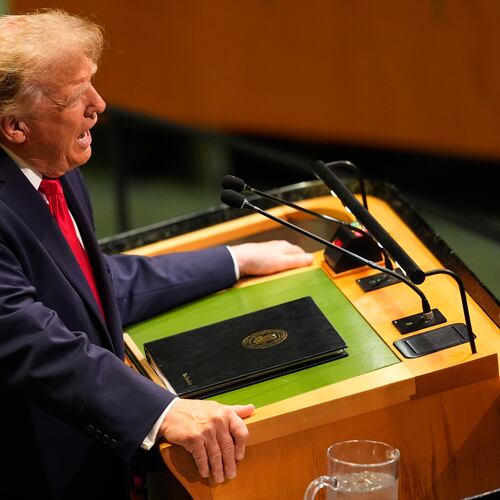 United States President Donald Trump speaks during the 81st session of the United Nations General Assembly at United Nations headquarters, Tuesday, Sept. 22, 2026. (AP Photo/Yuki Iwamura)