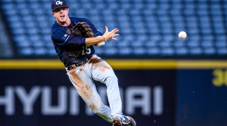 Georgia Tech shortstop Connor Justus was drafted in the fifth round by the Los Angeles Angels after earning third-team AZll-ACC honors this past season. (GT Athletics/Danny Karnik)