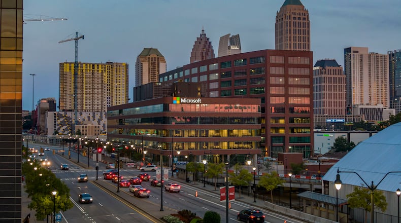 Atlantic Yards, which is solely leased by Microsoft Corp., was recently sold to Global Atlantic Financial Group, a subsidiary of KKR.