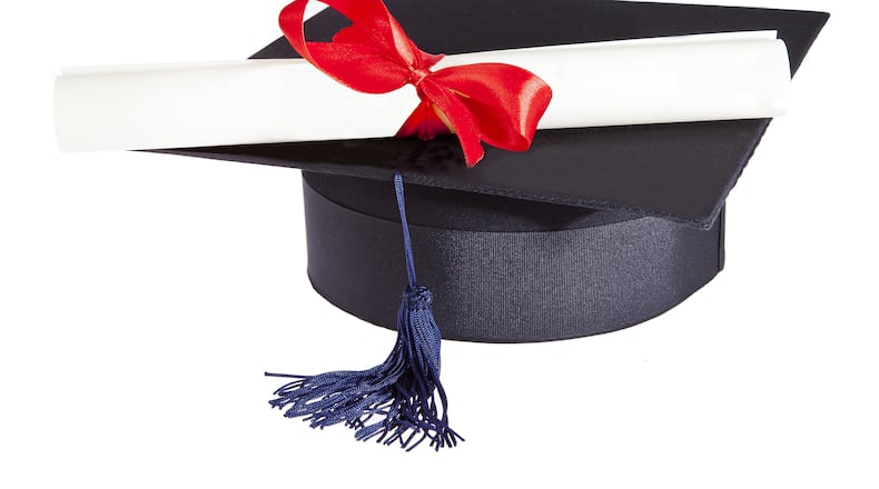 A generic diploma and morrterboard. Diploma Morterboard Graduation