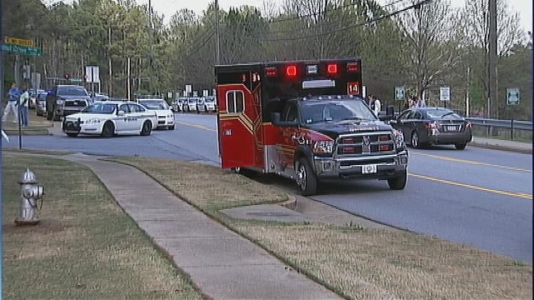 Police said the firefighters apparently went to the scene on a medical call.