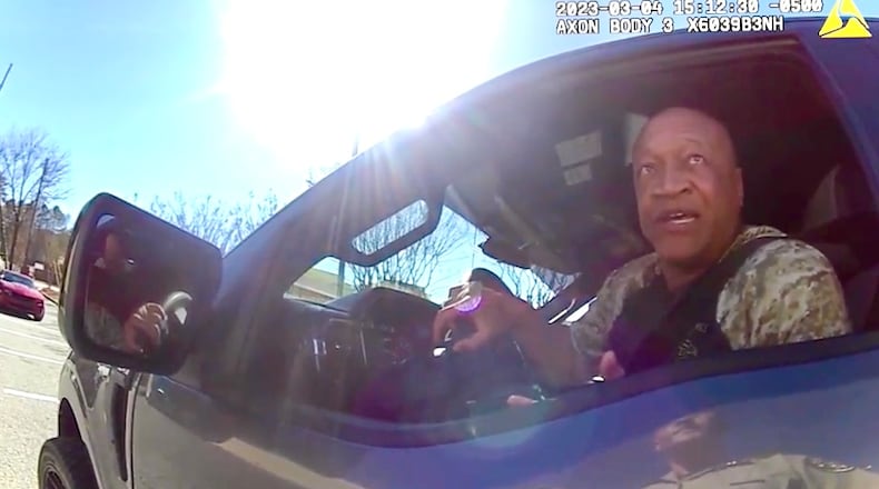 Cobb County Sheriff Craig Owens tells deputies to get some info from the manager of a Burger King that he said botched his order. (Courtesy)