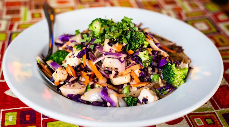 The Thai Express Bowl with chicken at R. Thomas.