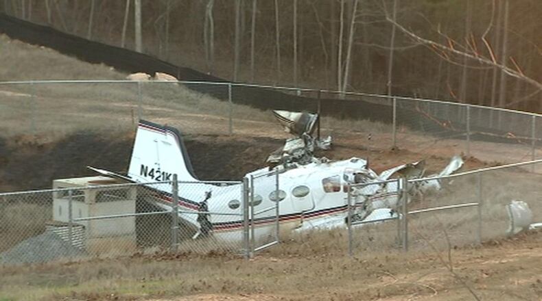 A Cessna plane crashed near the Cherokee County airport. (Credit: Channel 2 Action News)